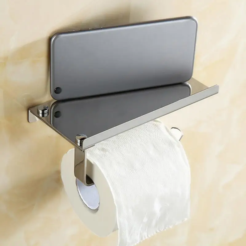 Держатель для туалетной бумаги из нержавеющей стали 304, держатель для салфеток, держатель для мобильного телефона, для ванной комнаты, настенный держатель для ванной