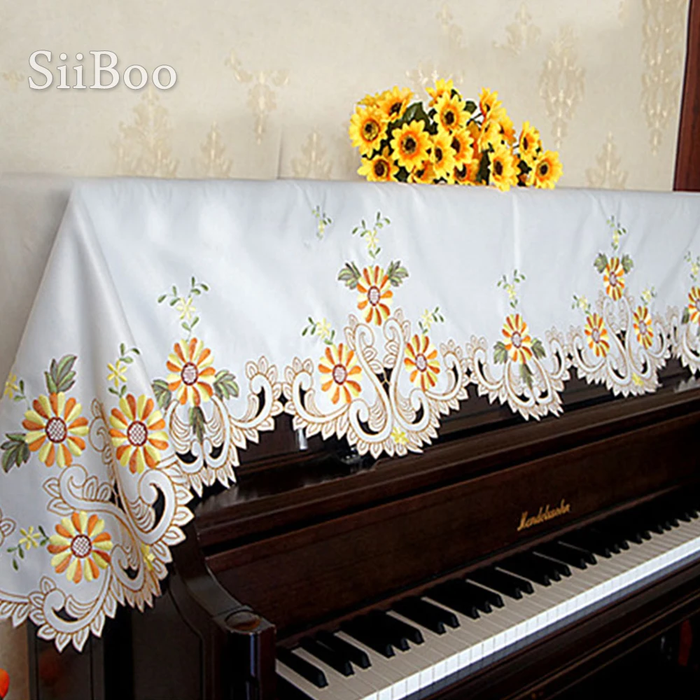 Пыленепроницаемый Чехол для пианино элегантная желтая или оранжевая накидка на