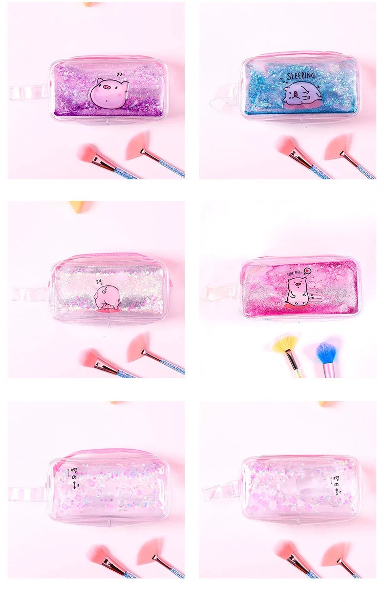 Kawaii Мультфильм милая сумка для карандашей Канцелярия милые, прозрачные симпатичный футляр для карандашей для офиса поставки студенческий подарок для детей