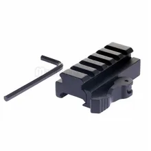 Охотничий Тактический алюминиевый 5 слотов Riser Quick Detach Release Scope Mount Adapter для 20 мм Picatinny Weaver Rail Base