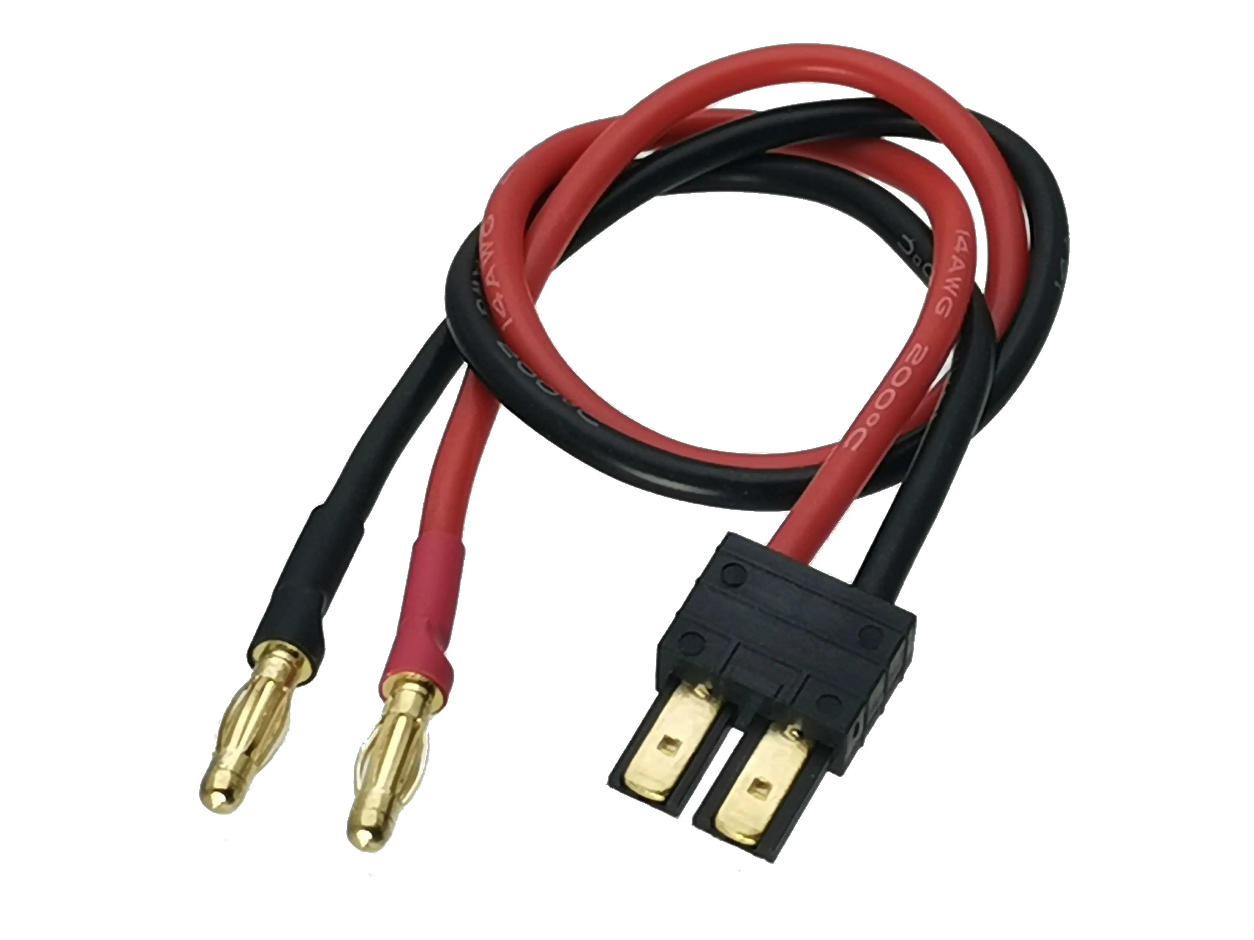 1Pce Traxxas Trx Maschio A 4Mm Banana Bullet Plug 14Awg 15Cm Filo Per Batteria