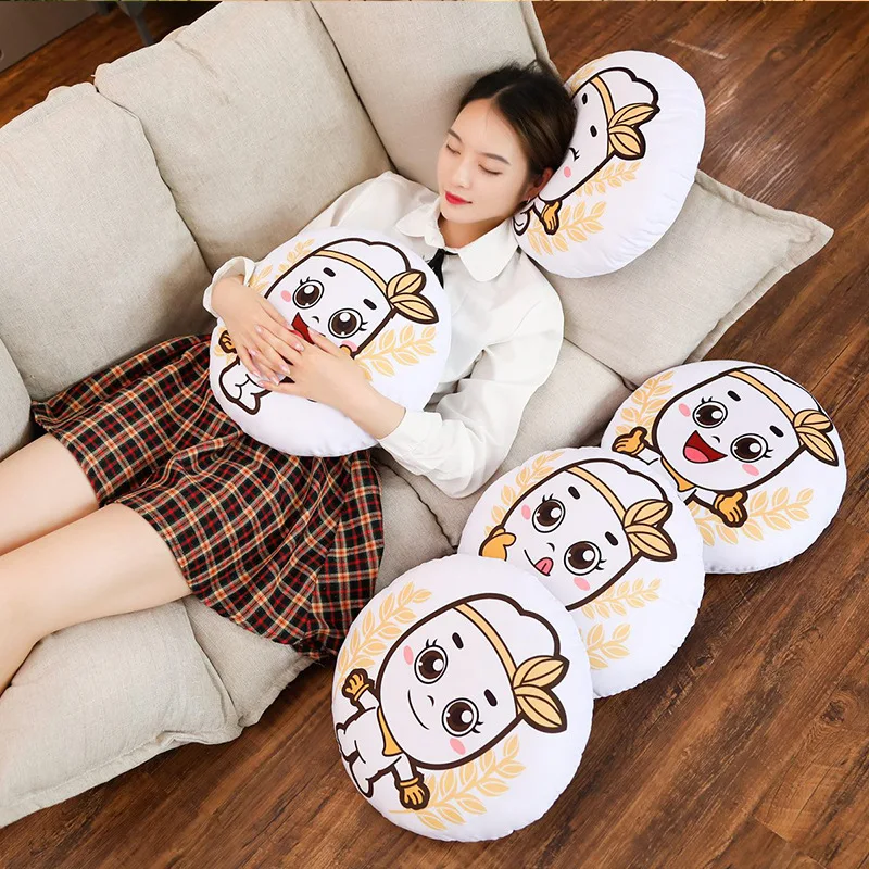 Креативный мультфильм милый рисовый шар мягкие животные плюшевые игрушки игрушечная печать офисная Подушка для сна подарок подруге