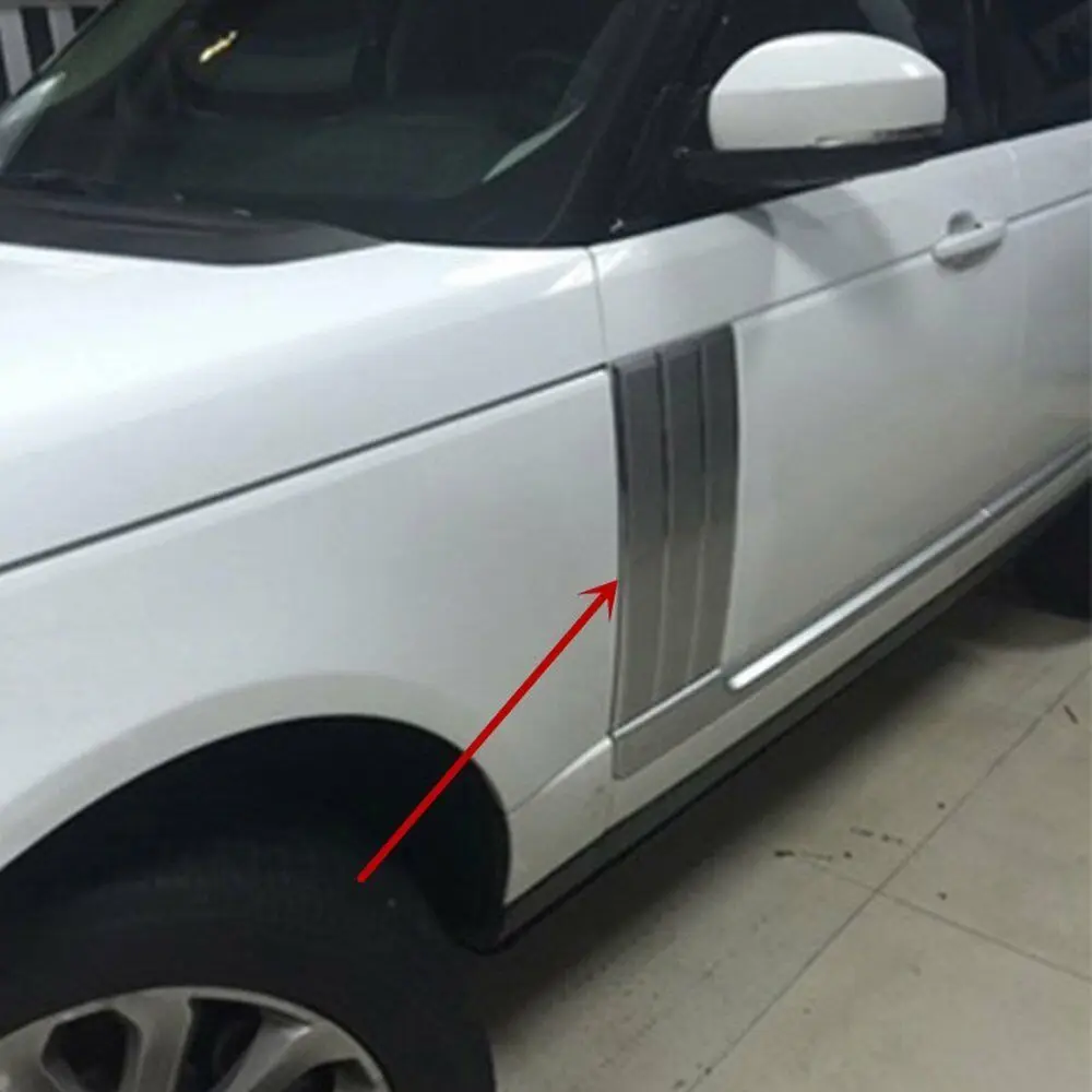 2* Серебряная боковая вентиляционная решетка для Land Rover Range Rover Vogue
