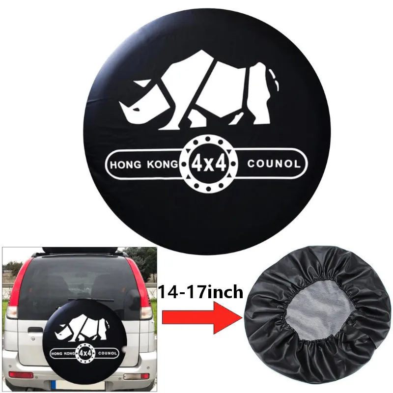 14 15 16 17 дюймов черный автомобиль запасное колесо крышка для Jeep Kia SUV сумки для хранения шин практичные аксессуары запасное колесо чехол