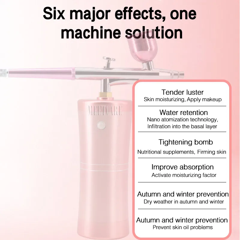 Портативная аэрография комплект аэрография набор для макияжа оксигенотерапия воздушная щетка компрессор для лица увлажняющий кислородный инъекционный пистолет