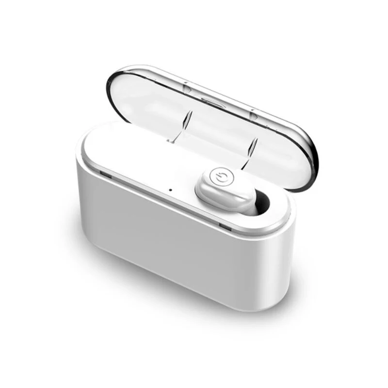 X8 TWS 5,0 Bluetooth 5D стерео Спортивная гарнитура беспроводные мини наушники IPX7 водонепроницаемые наушники 3300 мАч мобильный источник зарядки - Цвет: White single ear