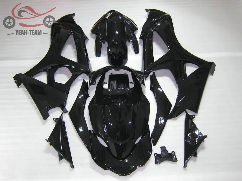 Комплект обтекателей для мотоциклов Suzuki 2007 2008 GSXR 1000 K7 глянцевый черный