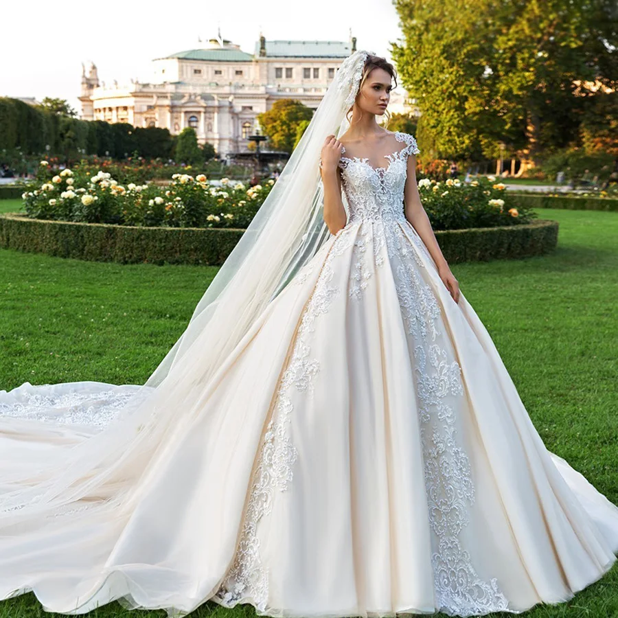 Женское свадебное платье с кружевной аппликацией ETHEL ROLYN Princess 2020|Свадебные
