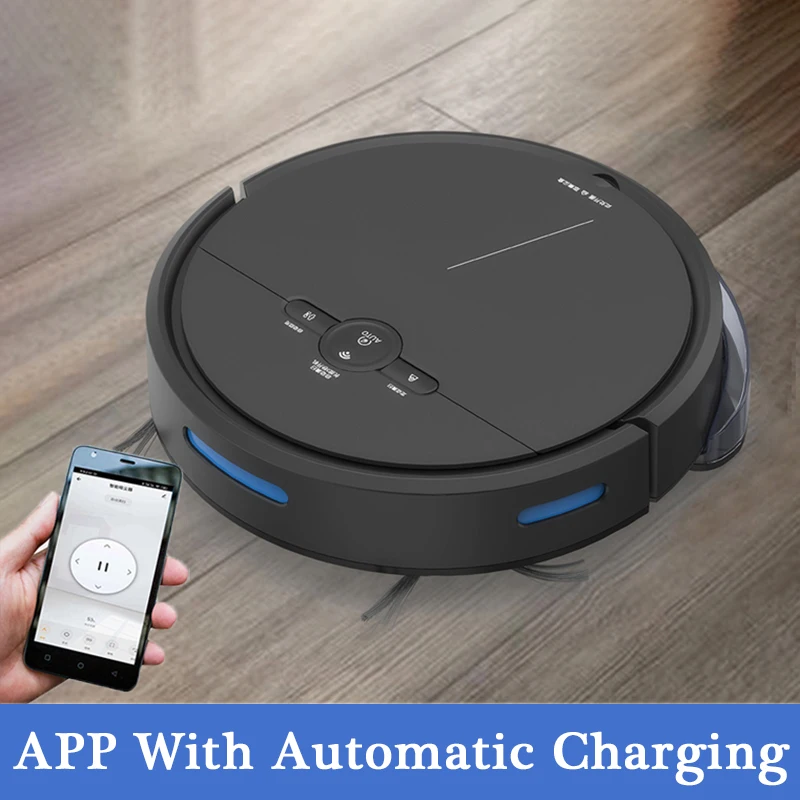 US $166.88 Robot Vacuum Cleaner Automatic Recharge With Water Tank Wet Mop Time Scheduled AutoCharge Wifi Voice APP Remote Control Cleaner