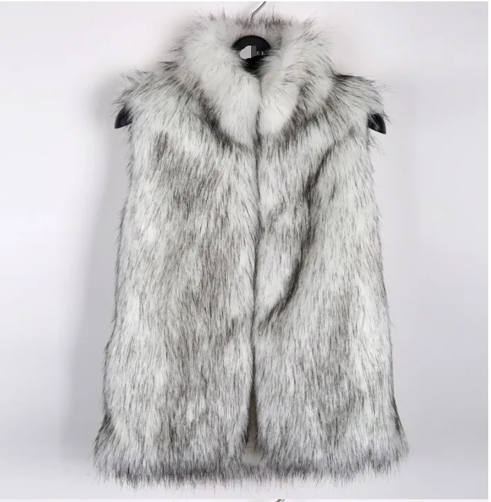 Vetement зимнее женское пальто из искусственного меха пушистый меховой воротник жилет размера плюс пальто Лолита тонкий жилет из плюша AW203