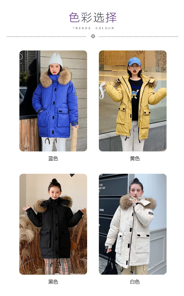 New Style Casual down Jacket Women's Korean-style Workwear Thick Warm Outdoor Ski Suit Mid-length Cotton-padded Clothes