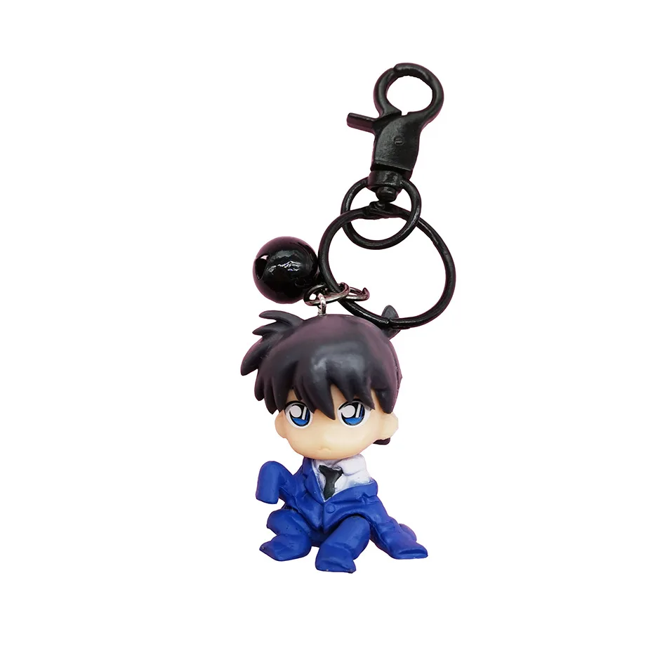 

5 Detective Conan Keychain Sherry Gin Fashion Love Anime Key Chain Charm Men Boy Bag Pendant Keyring Friends Gifts