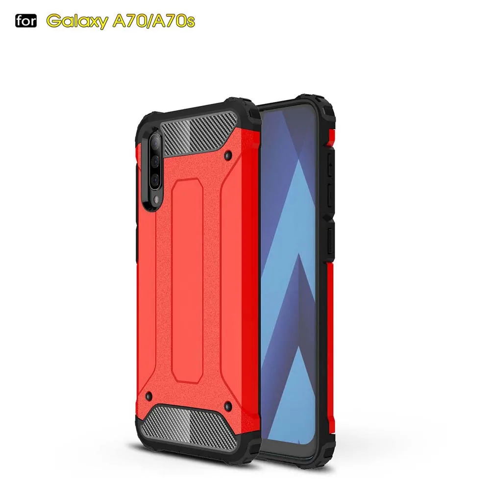 Армированный чехол для samsung Galaxy A50 A70 A10E A20E A20 A40 A60 A30 A10 A30S A20S A10S A70S A90S A8S A50S A40S для телефона повышенной прочности с протекторным рисунком и крышка - Цвет: Red