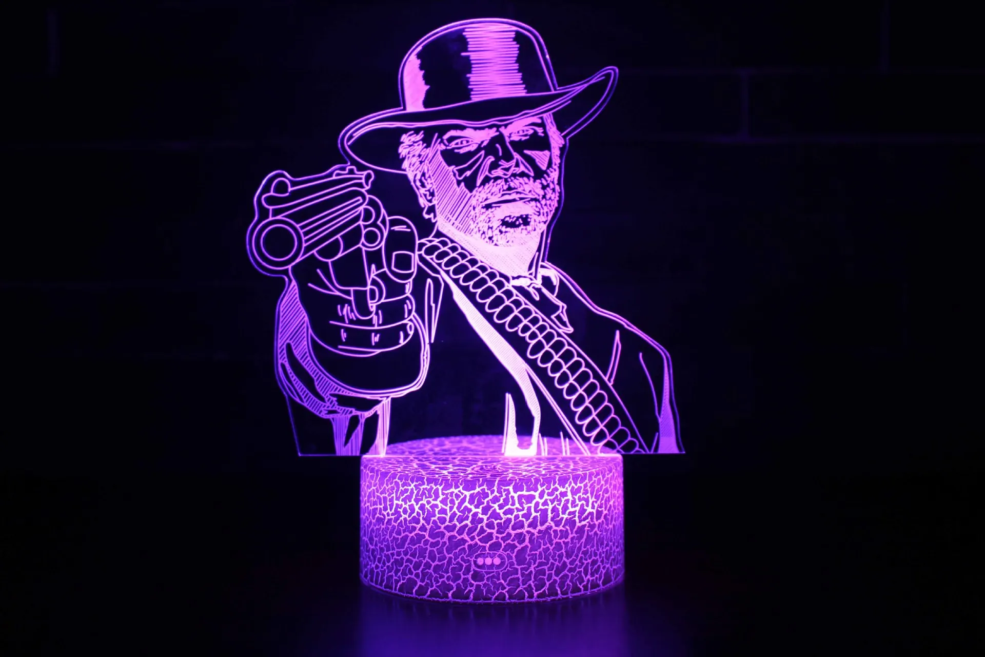 Светодиодный ночник серии Red Dead Redemption 3D с пультом дистанционного управления, цветной сенсорный креативный KT-C светильник
