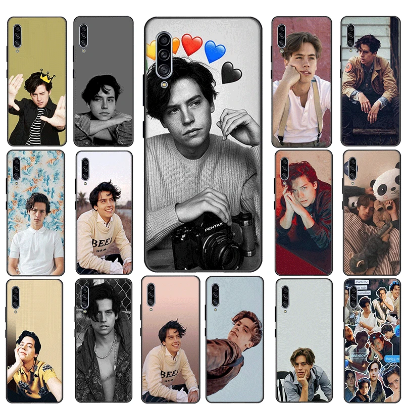 Силиконовый черный чехол Cole Sprouse для Samsung Galaxy S6 S7 Edge S8 S9 S10 S20 Plus Lite S10E Ultra Cover|Бамперы|