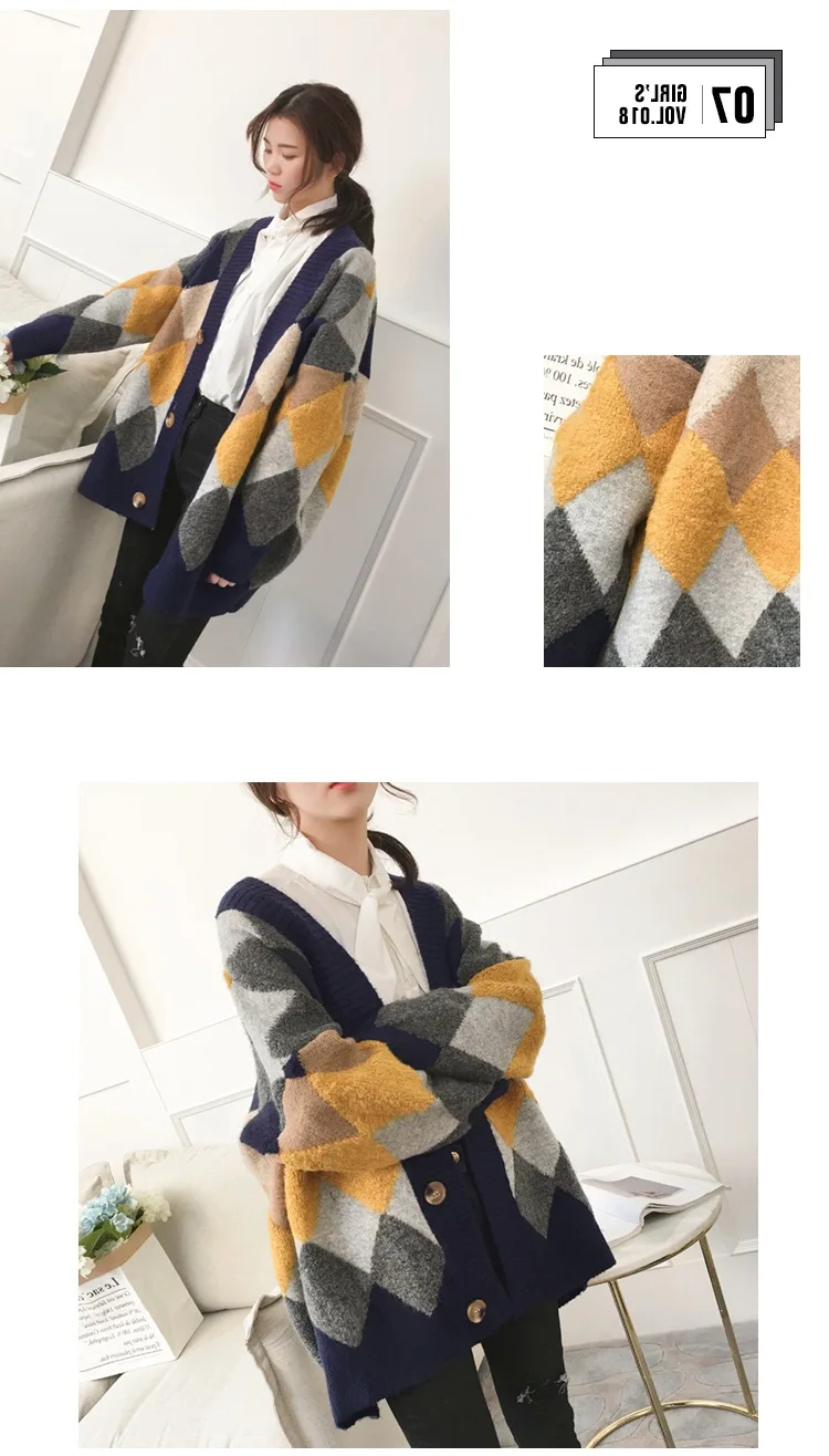 Корейская версия 2019 свитер пальто женский новый большой размер Свободный вязаный кардиган женская осенняя и зимняя одежда толстый длинный