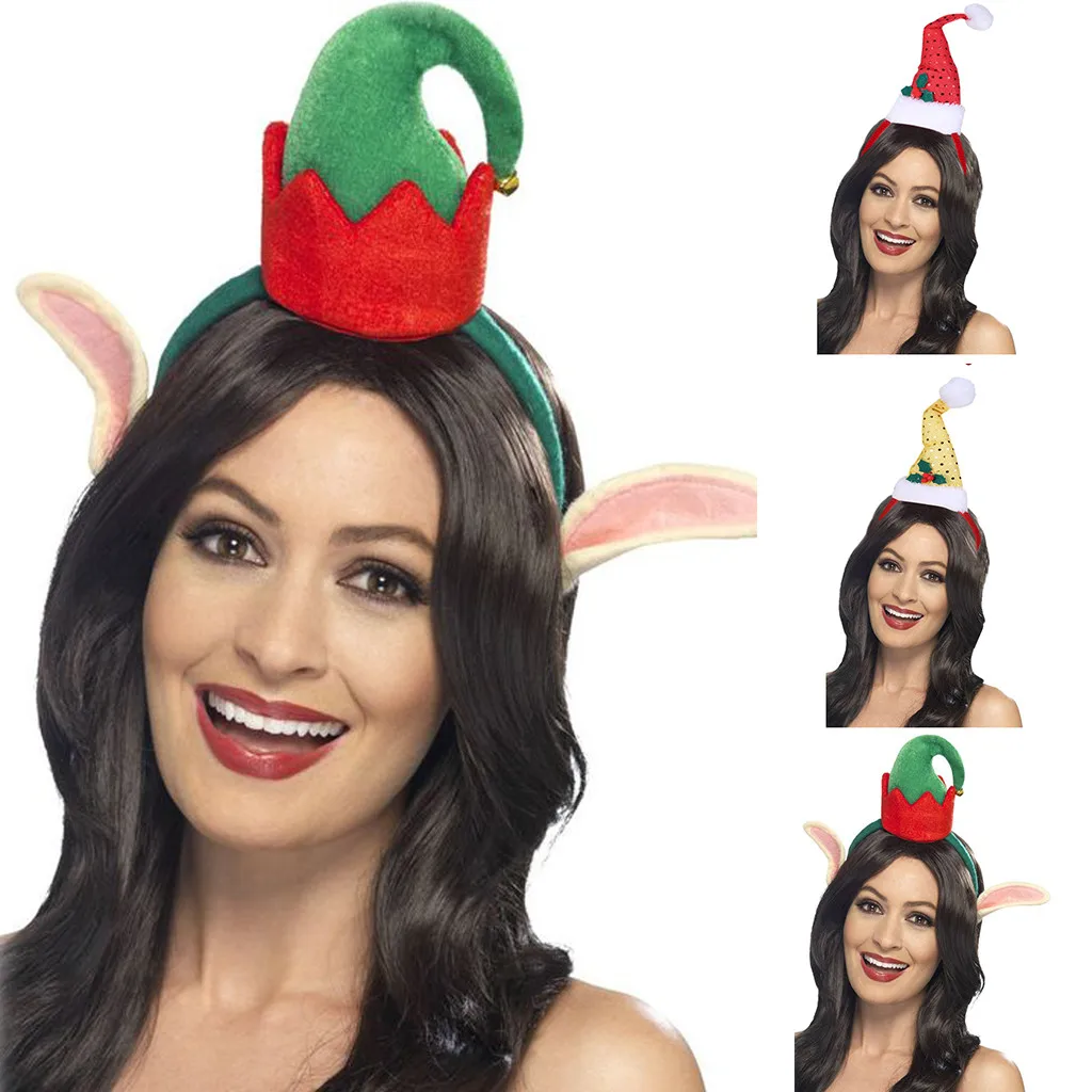 Унисекс Рождество Косплей многоцветная светящаяся забавная повязка на голову