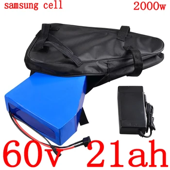 شراءشحن الجمارك ضريبة 60V بطارية ليثيوم استخدام Samsung الخليوي 60V 20AH دراجة كهربائية بطارية 60V 1000W 2000W بطارية سكوتر كهربائي