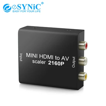 

eSYNiC 4Kx2K 2160p HDMI Converter HDMI Digital Video Audio Signal To AV(CVBS) And L/R Stereo Support NTSC PAL USB Adapter