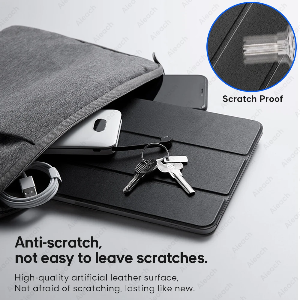 Leather Trifold Stand Case For Samsung Galaxy Tab A 10.1 2019 8.0 S5e Smart Sleep Wake Cover For Galaxy Tab S7 Plus S6 Lite Case-4