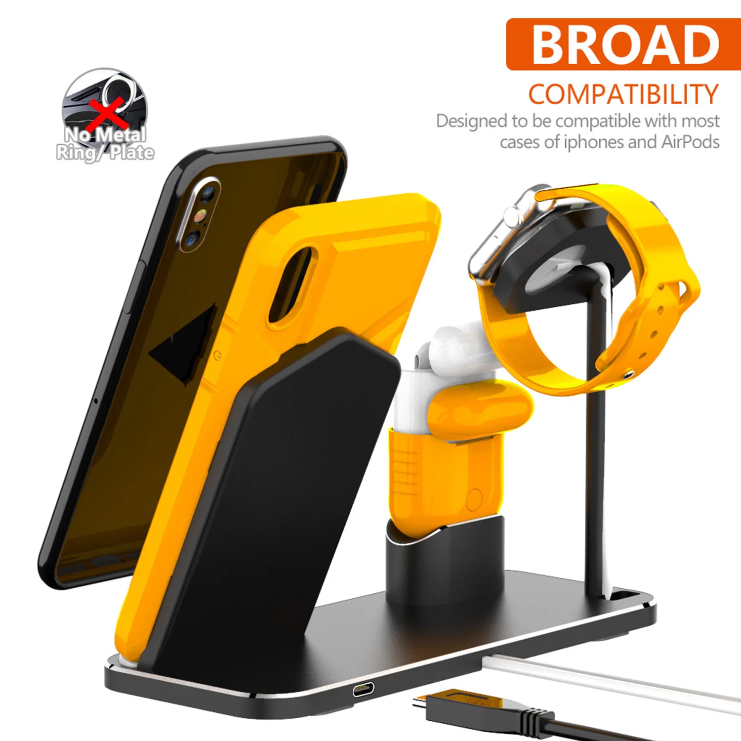 Besegad 3 in 1 ˷̴ ձ   Ȧ ŷ ̼  ĵ, Apple Watch iWatch AirPods iPhone X Xs Max