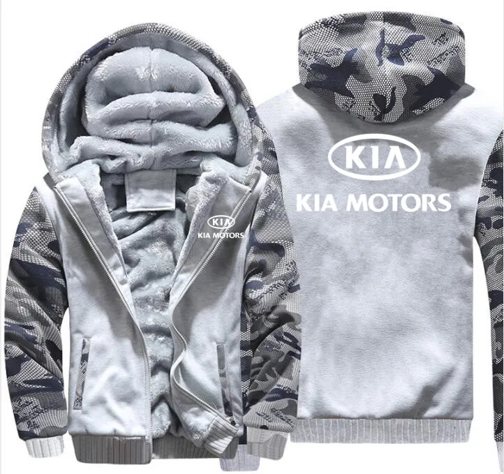 Размер S-5XL, новинка, kia, худи, куртка, зимняя, мужская, унисекс, повседневная, шерстяная подкладка, флис, Мужское пальто, толстовки, пуловер - Цвет: 3