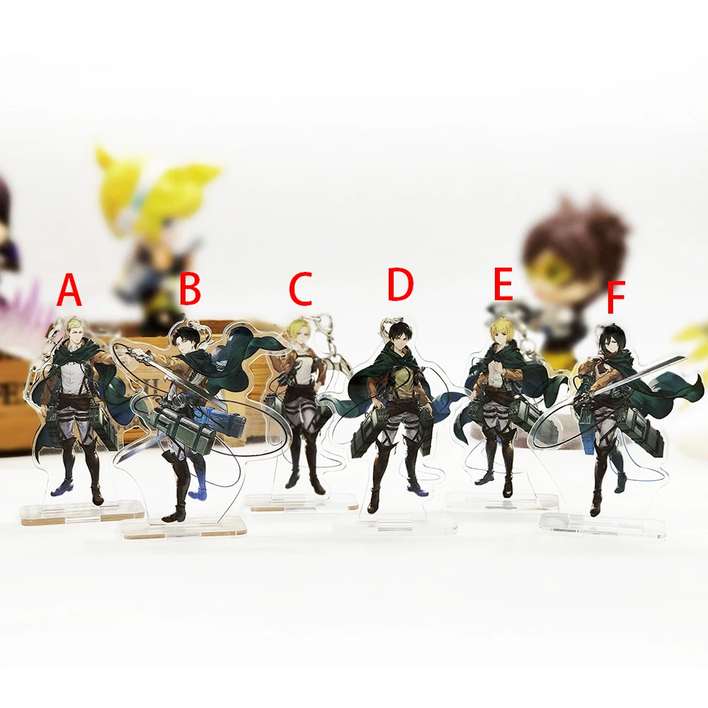 

Love Thank You Attack on Titan SMALL acrylic stand figure keychain dual-use Eren Mikasa Armin Erwin Levi Annie holder cake toppe