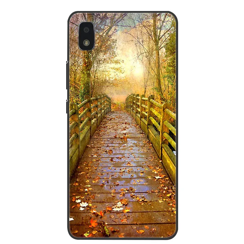 Black Soft Silicon TPU Phone Cover with Cat Design - Compatible with Sharp Aquos Wish Phones