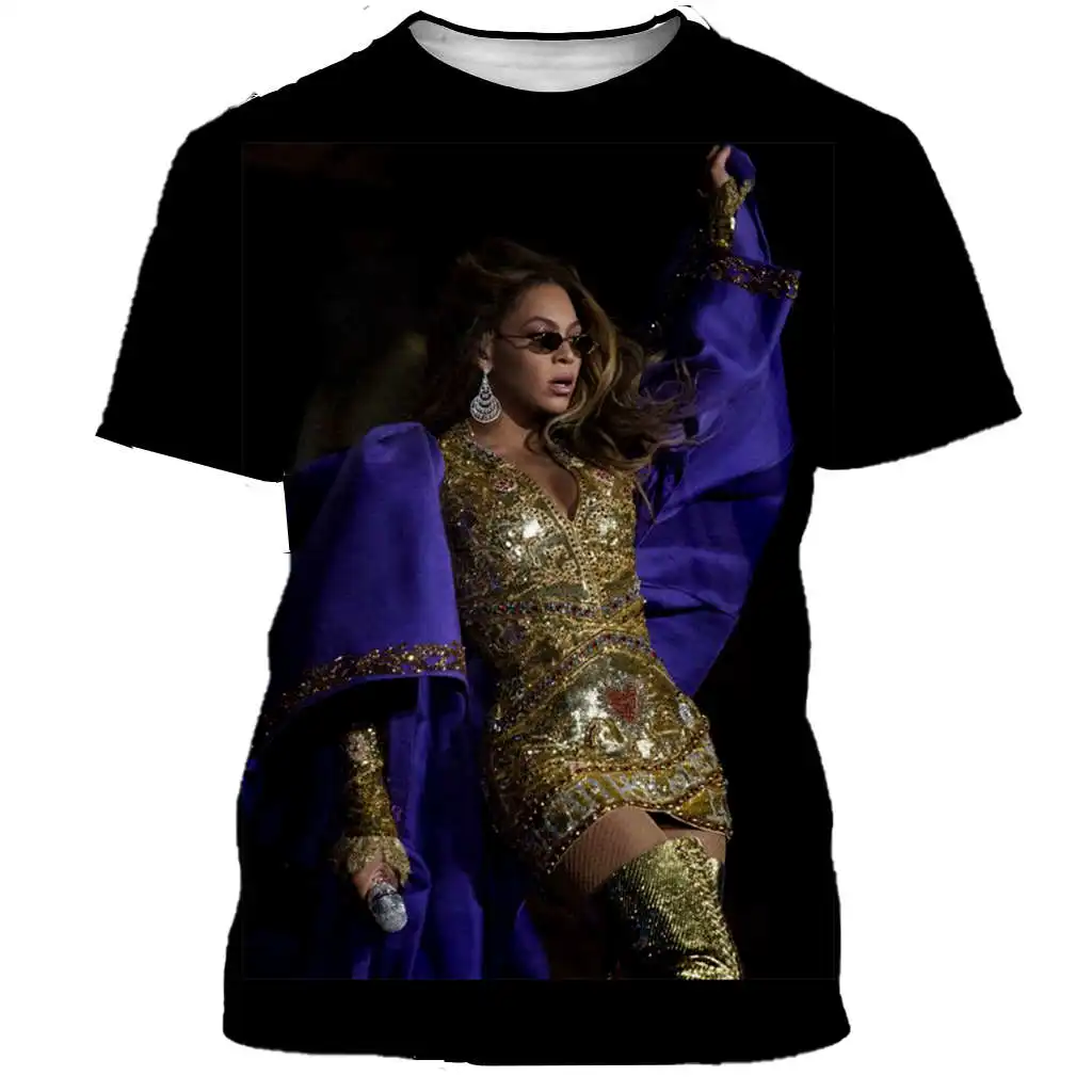 Новинка Классическая футболка Beyonce для мужчин и женщин модная с 3D принтом уличная
