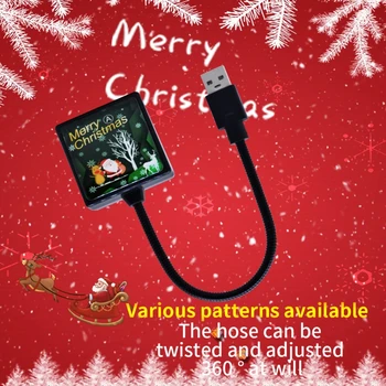 

USB Car Led Decorative Atmosphere Lamp Roof Christmas Night Light Projector Adjustable Automotive Interior Light