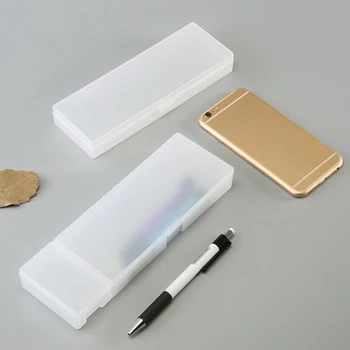 

Concise Style Frosted Translucent Pencil Case Multi-function Stationery Box Office School Supplies H-best