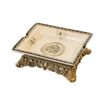 

1PCS 195x140x80mm Ceramics Ashtray Large Capacity Square Smoking Ash Holdler Ash Tray Ornaments Home Office Table Accessories