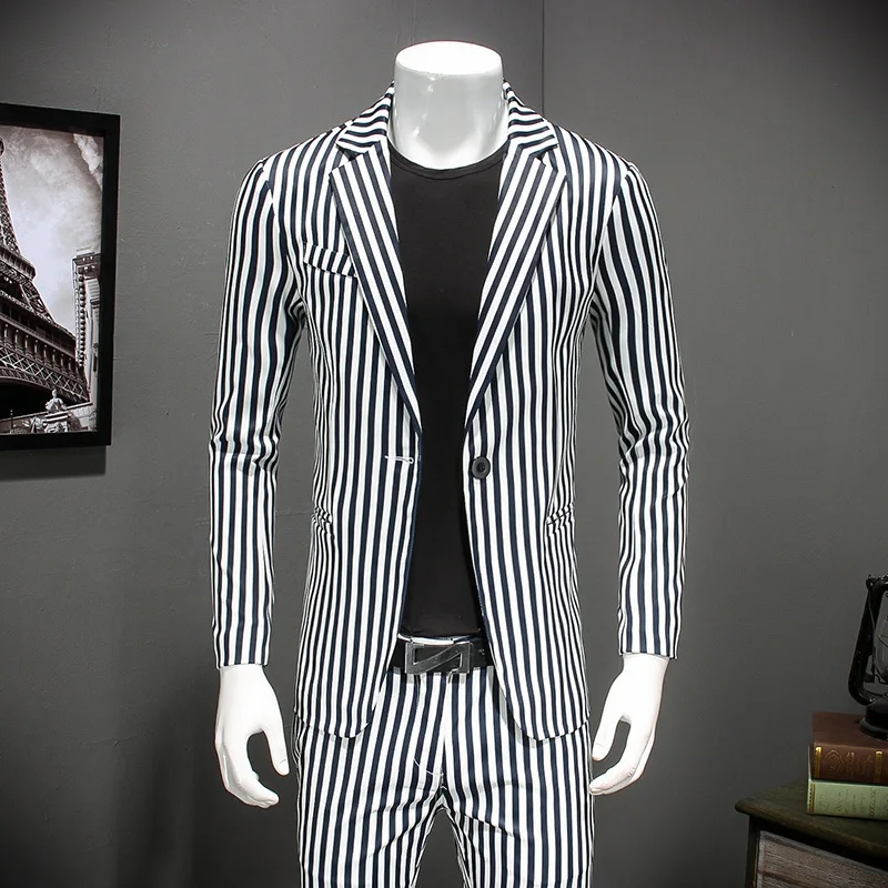 mens striped blazer vintage