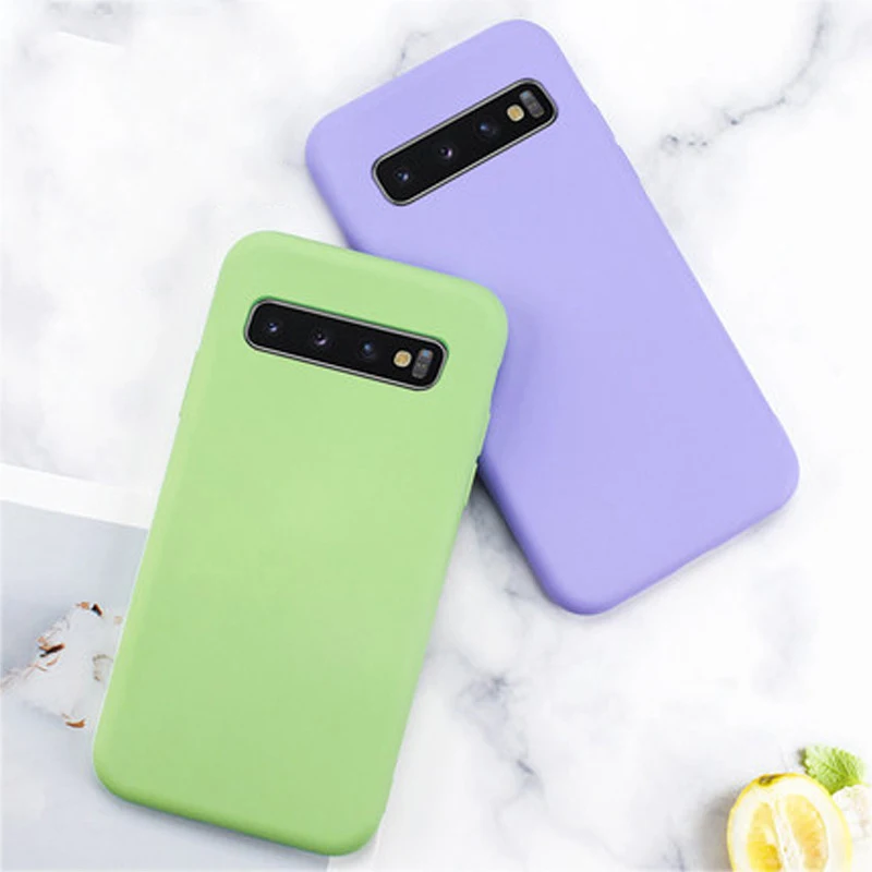 Чехол из жидкого силикона для Samsung Galaxy S10 S9 S8 J4 Plus A7 Edge Note 10 Pro 9 8 A90 A80 A70 A60 A50 A40 A30 A20e 2018