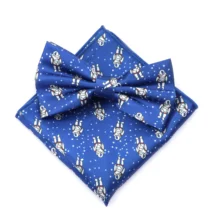 Brand New Men's Tie originality Cosmonau Bowtie Pocket Square Set Butterfly Accessories Wedding Party Unique Gift For Man