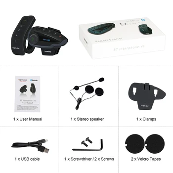 

V8 Motorcycle Helmet Intercom Helmet Headset For Headphones 5 Pilots BT Intercoms FM Radio NFC Remote Control Hot