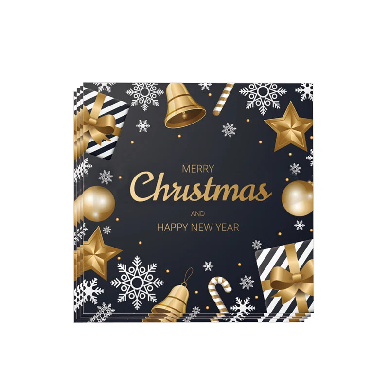 Бумажная тарелка для вечерние приборов с новым годом|Одноразовая посуда