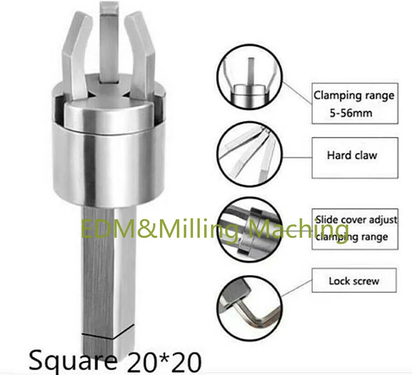

1PC High Quality CNC Lathe Bar Puller Automatic Lathe Feeder Claw Square Crank Handle 20*20 Clamp DURABLE New