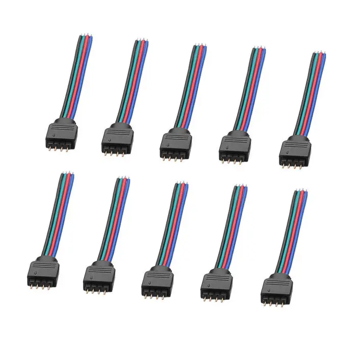 20 шт./компл. 4 Pin RGB Соединительный провод кабель для 3528 5050 SMD светодиодные полосы света_ WK