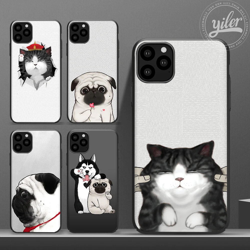 Чехол для телефона с милой собачкой кошкой для iPhone 11, 8, 6 S, 6, 7 plus, XR, X, XS, 11 Pro MAX, чехол для iPhone XR, SE, XS, 8, чехол для телефона
