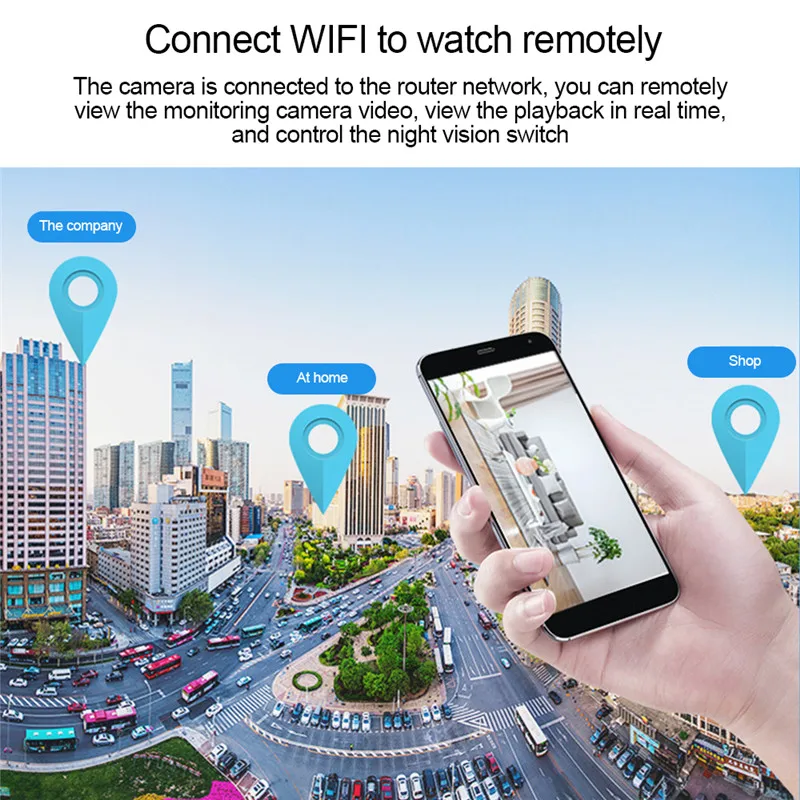 1080P магнит Камеры Скрытого видеонаблюдения Беспроводной Wi Fi камера HD с мобильным