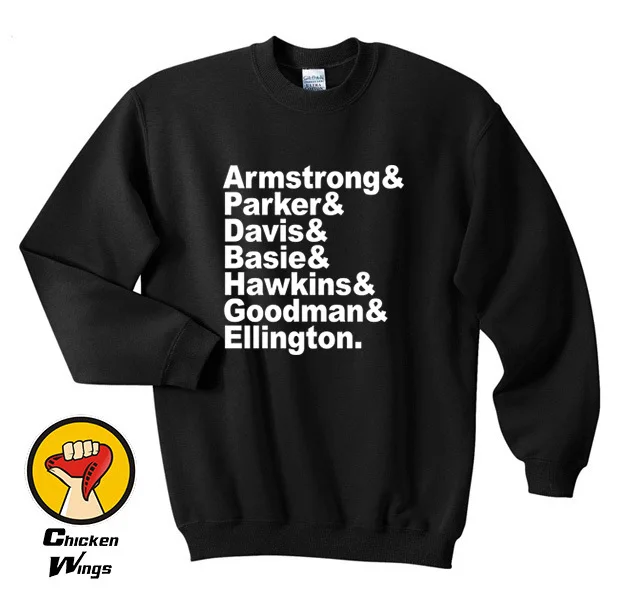 

Jazz Musician Names Top Crewneck Sweatshirt Unisex More Colors XS - 2XL