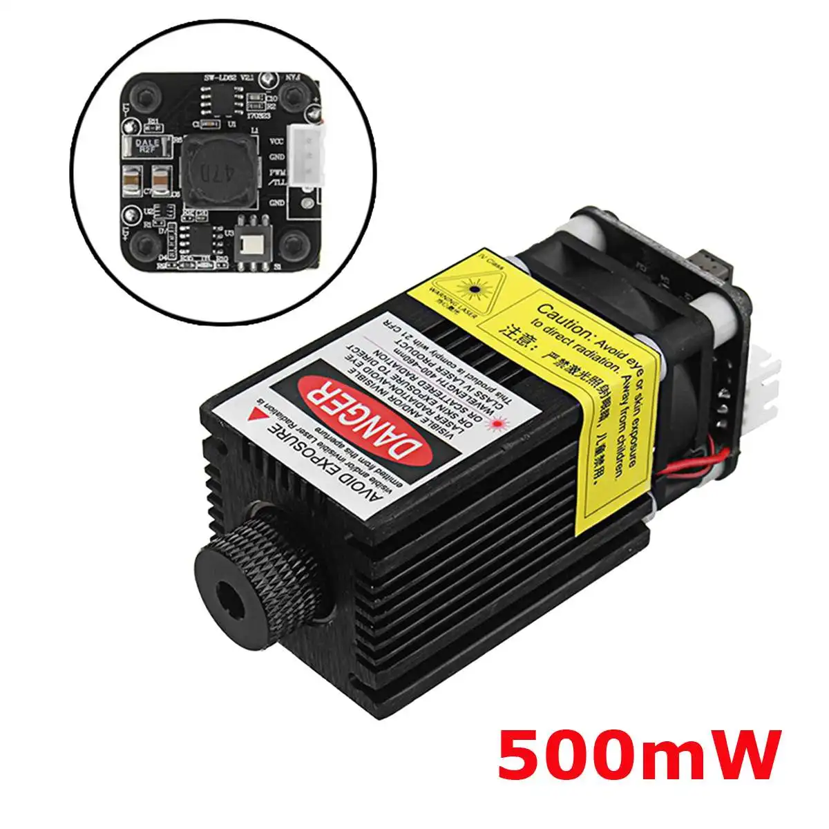 500mW 500/2300/2500 мвт 445NM фокусировка синий лазерный модуль лазерная машина для гравировки и резки 2,54-3 P ttl/PWM модуляция лазерная трубка - Цвет: 500mW