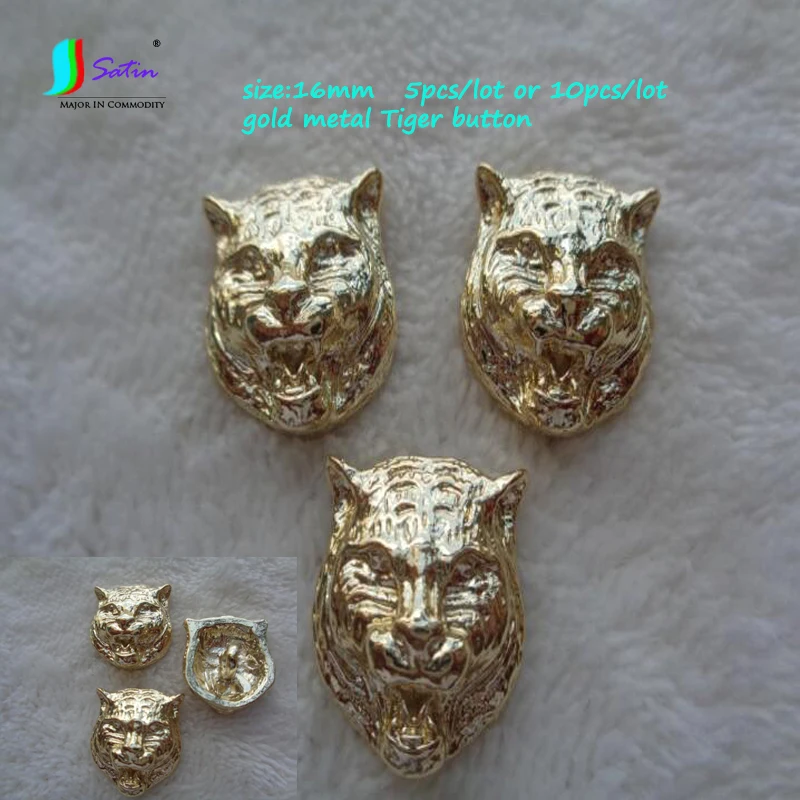 High Quality 16mm Gold Metal Tiger Button DIY Hand Sew Coat Dress Sweater Suit Bag Decorative | Дом и сад