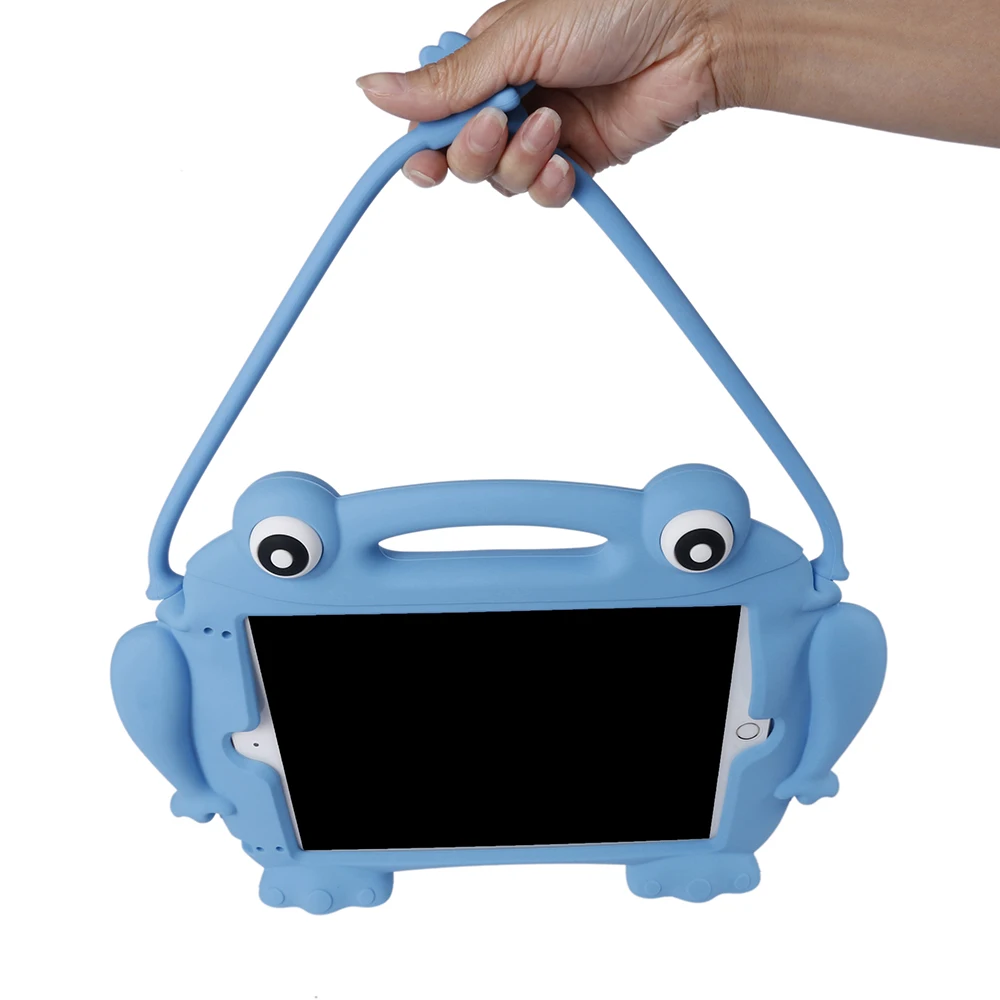 

New Design Case For iPad Pro 9.7 2017 2018 Air 1 / 2 Cover Silicone Cartoon Frog Washable Shockproof Tablet Stand Sleeve