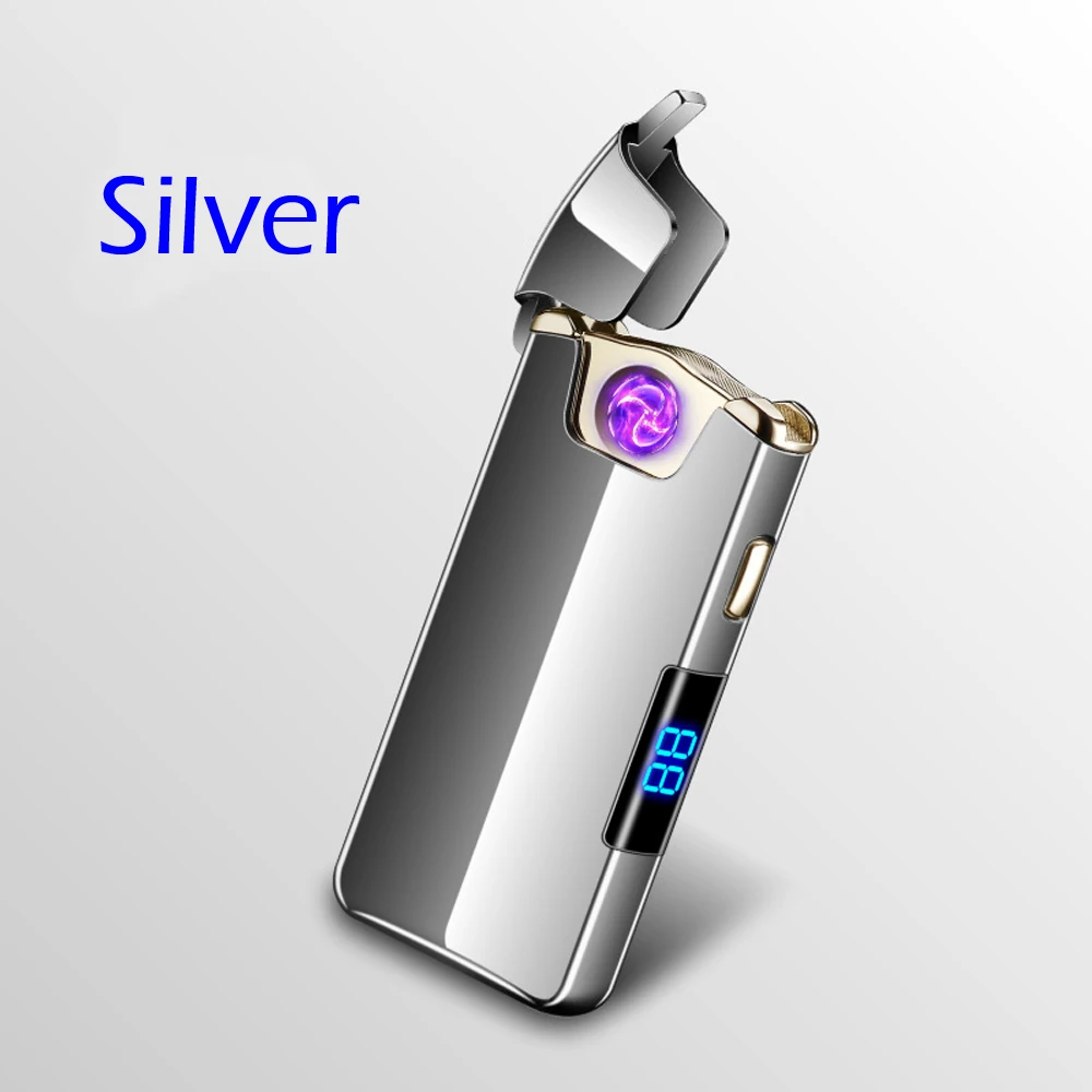 Светодиодный usb-зажигалка, водонепроницаемая, для сигарет, для курения, с двойной дугой, для улицы, кемпинга, спорта