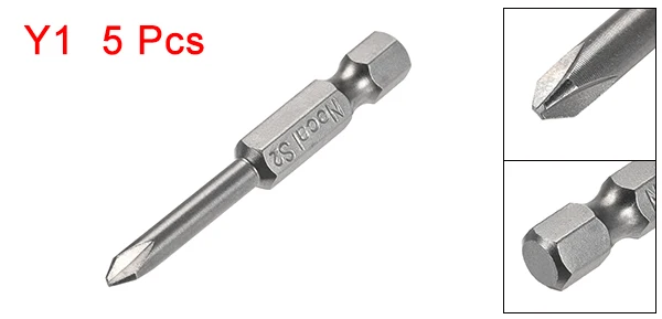 H1or4inchx50xY1 5p Uxcell отвертка бит шестнадцатеричный хвостовик 50/65 мм Длина Phillips Магнитная отвертка S2 для Электрические пневматические сверла и т. д. форт - Цвет: H1or4inchx50xY1 5p