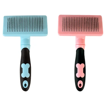 

Pet Comb Stainless Steel Hair Removal Needle Comb Automatic Hair Removal Brush Dog Hair Removal Brush Cat Cleaning Supplies
