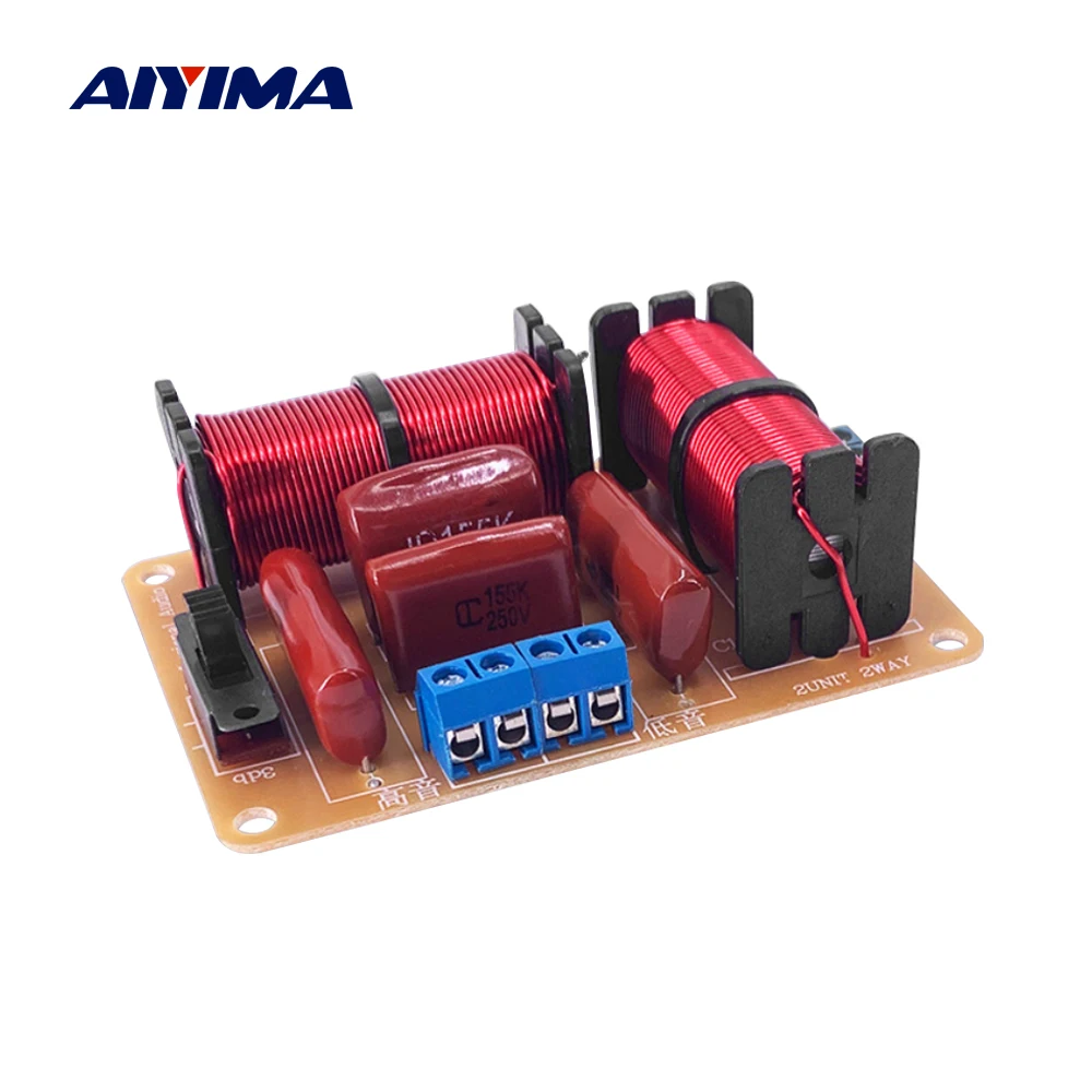 Audio Speakers 100W 2 Way Audio Speaker Frequency Divider Treable Bass Loudspeaker Crossover Filters DIY Hifi Stereo Home Theater