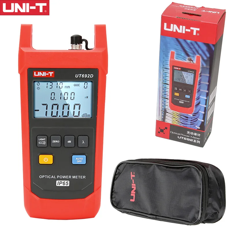 

UNI-T UT692D Optical Power Meter Measurement Range -70 to 10dBm 800-1700nm InGaAs Backlight Tool IP65 Professional Tester